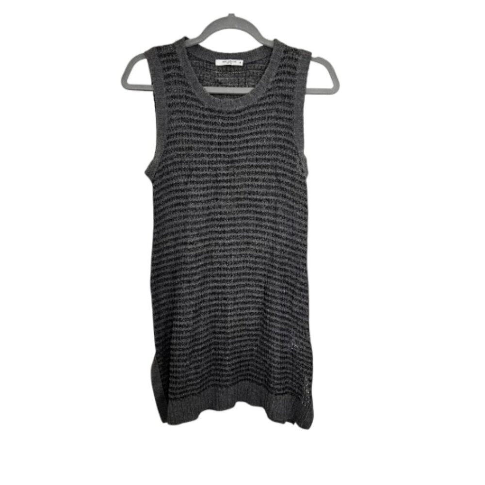 MM Lafleur Gray Heather Knit sleeveless tunic top